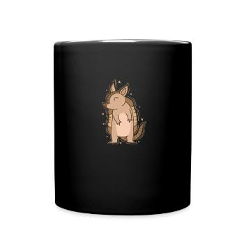 freundliches Gürteltier - Tasse einfarbig - Schwarz - Vorne