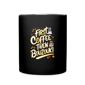 Bouzouki Instrument Gift - Full Colour Mug - black - Front