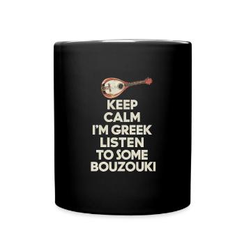 Bouzouki Instrument Gift - Full Colour Mug - black - Front