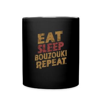 Bouzouki Instrument Gift - Full Colour Mug - black - Front