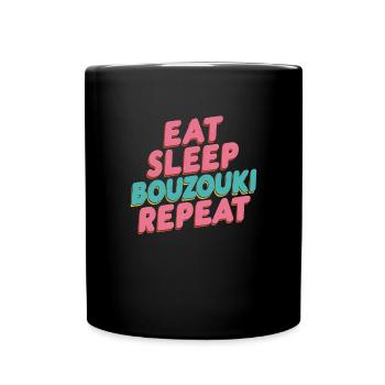 Bouzouki Instrument Gift - Full Colour Mug - black - Front