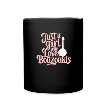 Bouzouki Instrument Gift - Full Colour Mug - black - Front