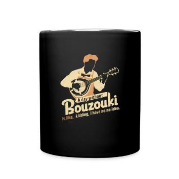 Bouzouki Instrument Gift - Full Colour Mug - black - Front