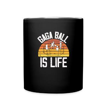 Gaga Ball ist das Leben Völkerballspiel Gaga Ball - Tasse einfarbig - Schwarz - Vorne