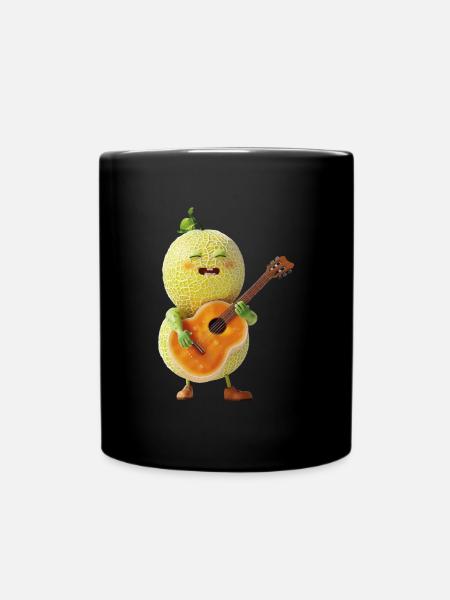 Honigmelone Gitarre - Tasse einfarbig - Schwarz
