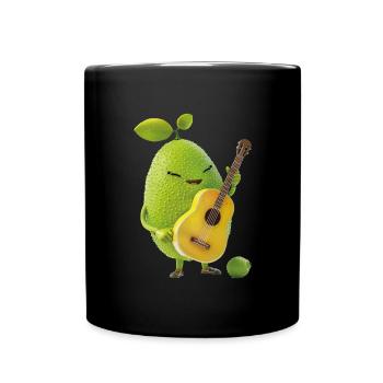Lime Guitar - Full Colour Mug - black - Front
