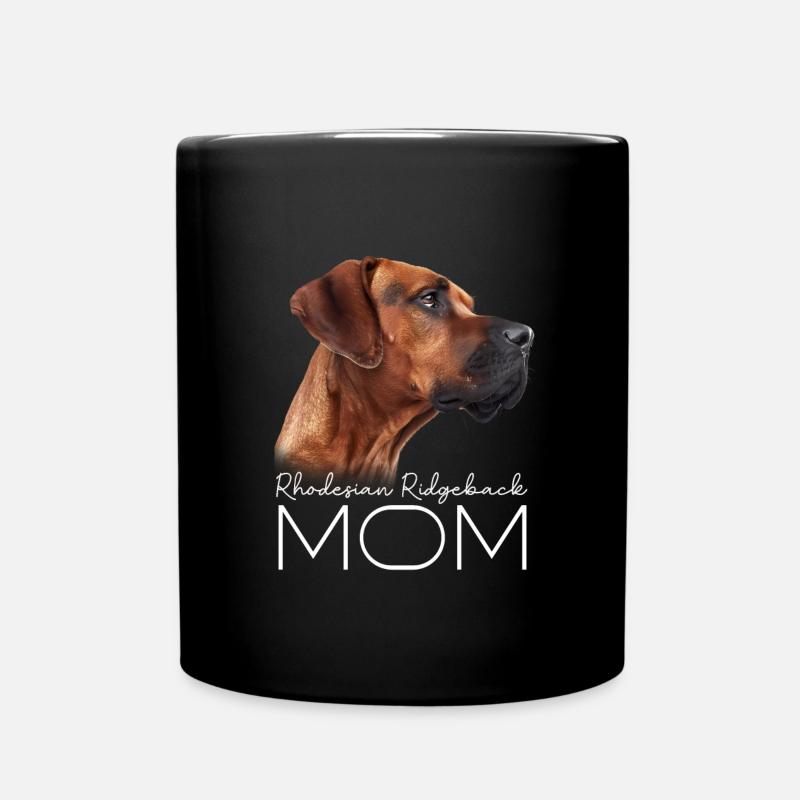 Rhodesian Ridgeback Mama - Tasse einfarbig - Schwarz