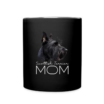 Scottish Terrier Mama - Tasse einfarbig - Schwarz - Vorne
