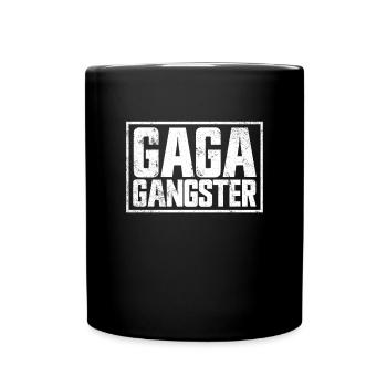 Gaga Gangster Dodgeball Spiel Girls Boy Gaga Ball - Tasse einfarbig - Schwarz - Vorne
