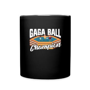 Gaga Ball Champion Dodgeball-Spiel Gaga Ball für K - Tasse einfarbig - Schwarz - Vorne