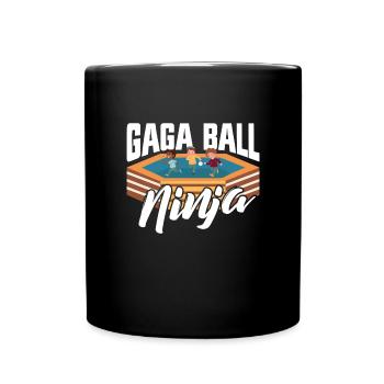 Gaga Ball Ninja Dodgeball Spiel Girls Boy Gaga Bal - Tasse einfarbig - Schwarz - Vorne