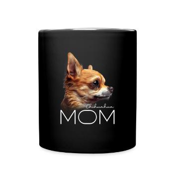 Chihuahua Mama - Tasse einfarbig - Schwarz - Vorne