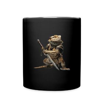 Chevalier Dragon Barbu Médiéval - Mug uni - noir - Devant