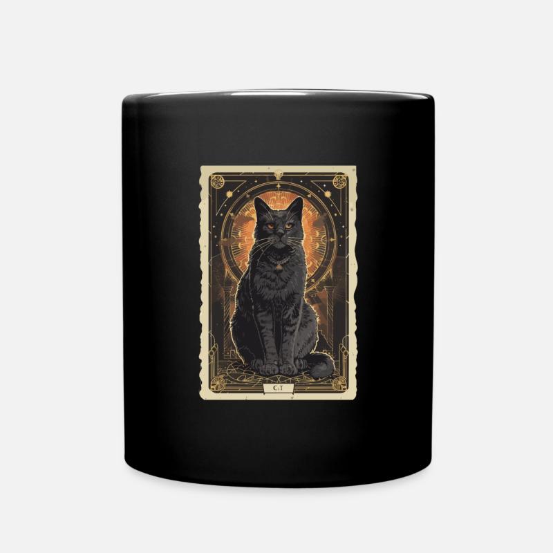Katzengöttin Tarot - Tasse einfarbig - Schwarz