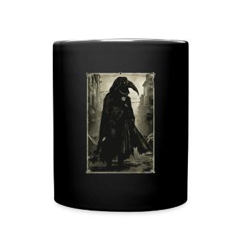Pest Arzt Tarot - Tasse einfarbig - Schwarz - Vorne