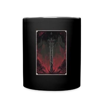 Die verfluchte Klinge Tarot - Tasse einfarbig - Schwarz - Vorne