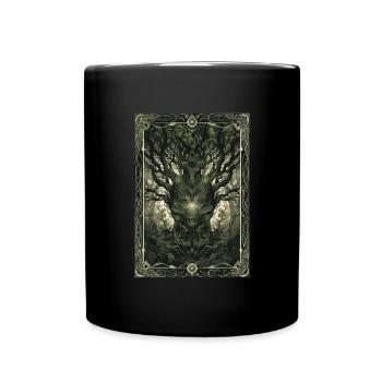 Der Zauberwald Tarot - Tasse einfarbig - Schwarz - Vorne