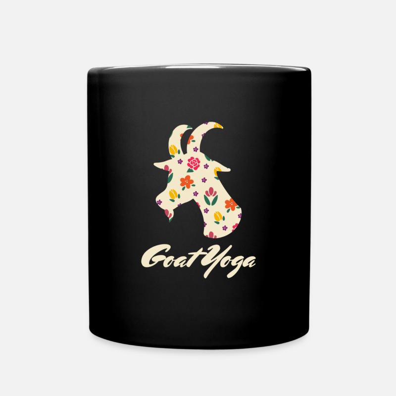 Goat Yoga Ziegen Yoga - Tasse einfarbig - Schwarz