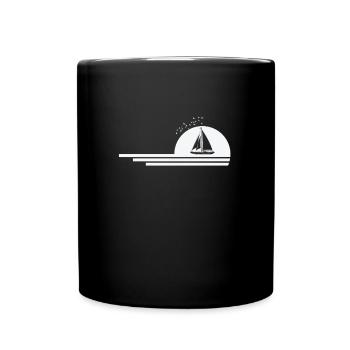 Voilier Voile Sports nautiques - Mug uni - noir - Devant