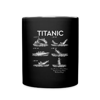 Titanic 1912 Titanic Untergehende Titanic - Tasse einfarbig - Schwarz - Vorne