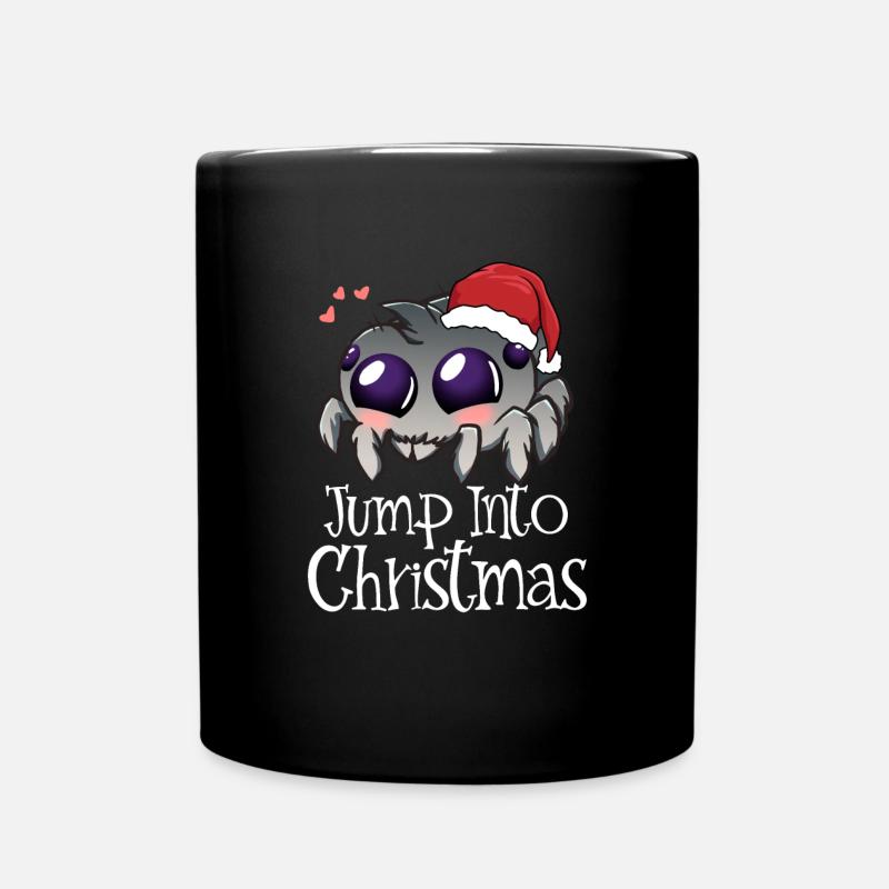 Springen Sie in die weihnachtliche Haustier-Spoode - Tasse einfarbig - Schwarz