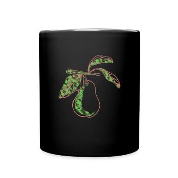 Poire Art Vegan Fruit - Mug uni - noir - Devant