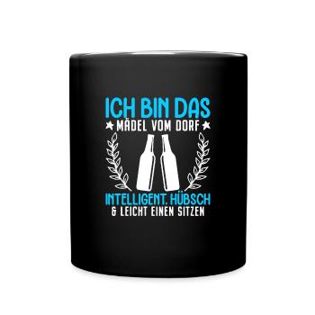 Mädel vom Dorf - Tasse einfarbig - Schwarz - Vorne