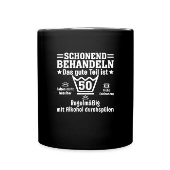 50th Birthday Funny Saying Gift - Full Colour Mug - black - Front