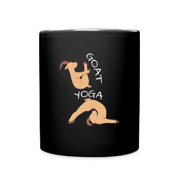 Ziegen Yoga Goat Yoga - Tasse einfarbig - Schwarz - Vorne