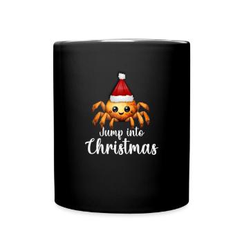 Springen Sie in die weihnachtliche Haustier-Spoode - Tasse einfarbig - Schwarz - Vorne