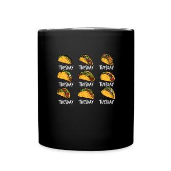 Taco-Dienstag Lustiger Cinco De Mayo Taco-Dienstag - Tasse einfarbig - Schwarz - Vorne
