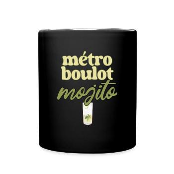 Métro Boulot Mojito - Mug uni - noir - Devant