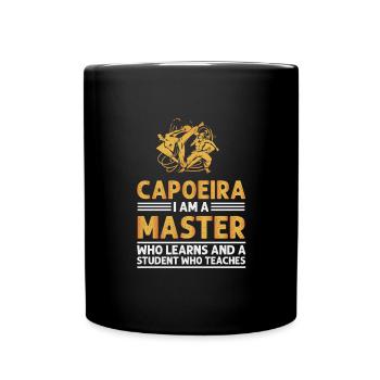 Maître et étudiant en capoeira - Mug uni - noir - Devant