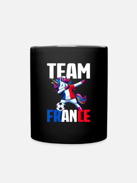 Cadeau Supporter football foot France - Mug uni - noir