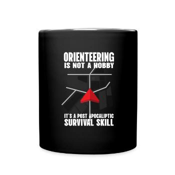 Orienteering Not A Hobby Orientierung - Tasse einfarbig - Schwarz - Vorne