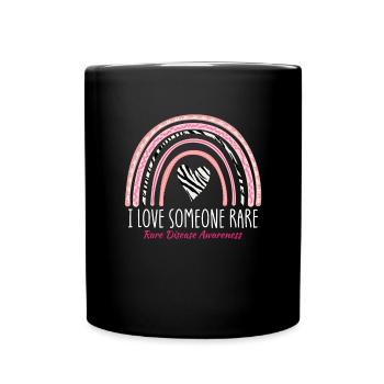 Ich liebe jemanden. Seltene Zebra-Regenbogen-Selte - Tasse einfarbig - Schwarz - Vorne