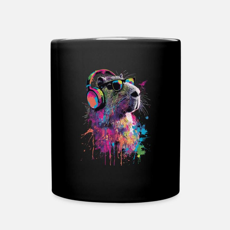 Capybara - Tasse einfarbig - Schwarz