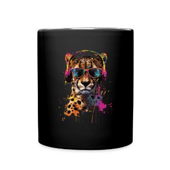 Cheetah - Full Colour Mug - black - Front