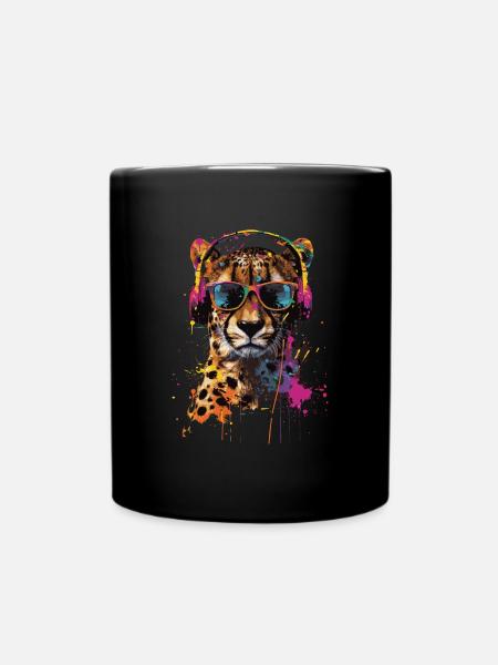 Gepard - Tasse einfarbig - Schwarz