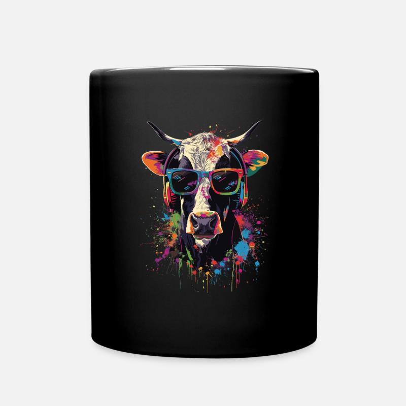 Kuh - Tasse einfarbig - Schwarz