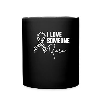 Ich liebe jemanden, seltene Zebraband-seltene Kran - Tasse einfarbig - Schwarz - Vorne