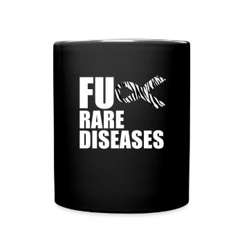 Scheiß auf seltene Krankheiten. Zebraband-seltenes - Tasse einfarbig - Schwarz - Vorne