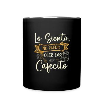Cafecito Lover Drinking Cafecito Mix Cuban Coffee - Full Colour Mug - black - Front