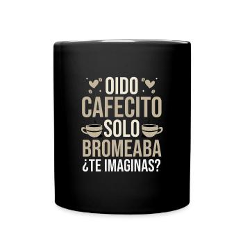 Cafecito Lover Drinking Cafecito Mix Cuban Coffee - Full Colour Mug - black - Front