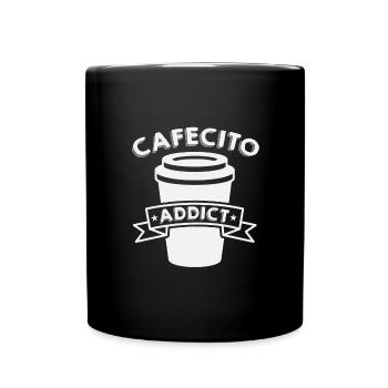Cafecito Lover Drinking Cafecito Mix Cuban Coffee - Full Colour Mug - black - Front