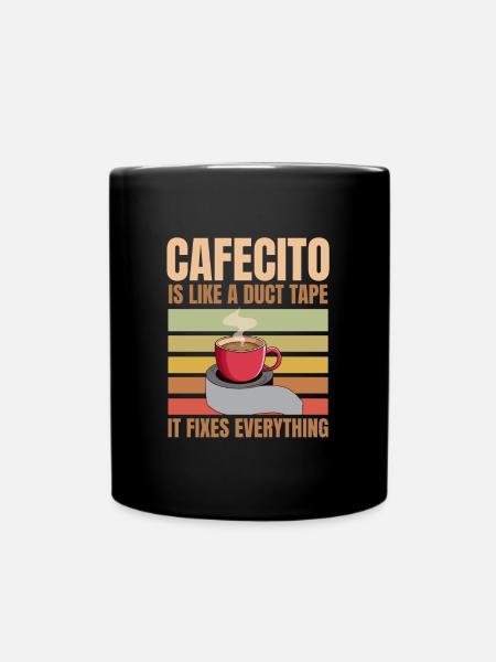 Accessoires Cafecito et vêtements pour les amoureux de Cuba - Mug uni - noir