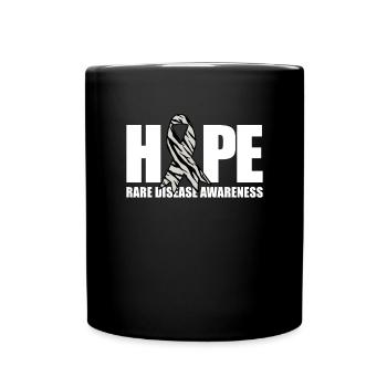 Hope Zebra Ribbon Sensibilisierung für seltene Kra - Tasse einfarbig - Schwarz - Vorne