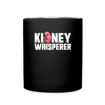 Nierenflüsterer Hämodialysetechniker Dialyse - Tasse einfarbig - Schwarz - Vorne