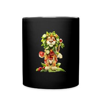 Salade de lion - Mug uni - noir - Devant