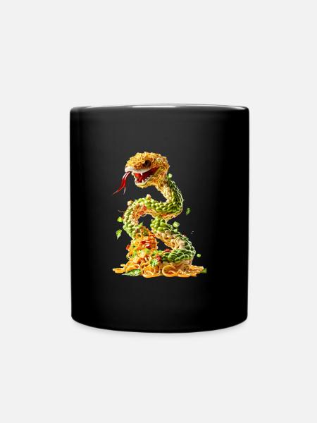 Schlange Nudeln - Tasse einfarbig - Schwarz
